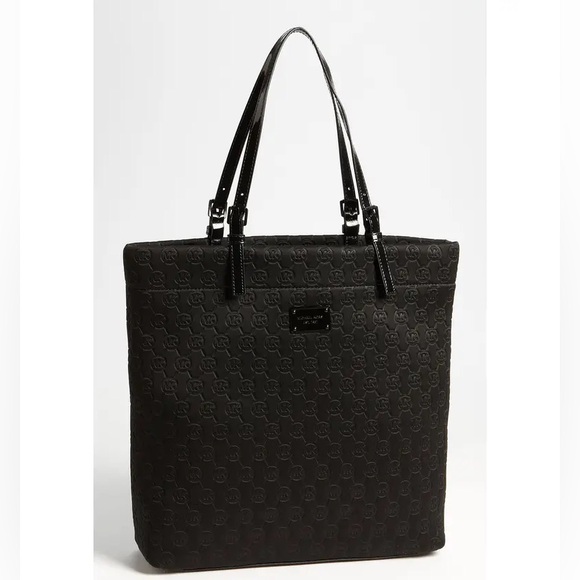 MICHAEL KORS Neoprene Leather Trim Black JetSet Tote - Picture 1 of 5